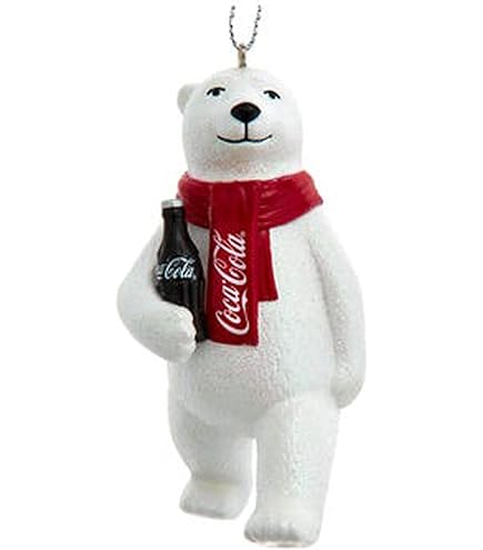 Amazon.com: Coca-Cola® Plush Polar Bear With Earmuffs Ornament